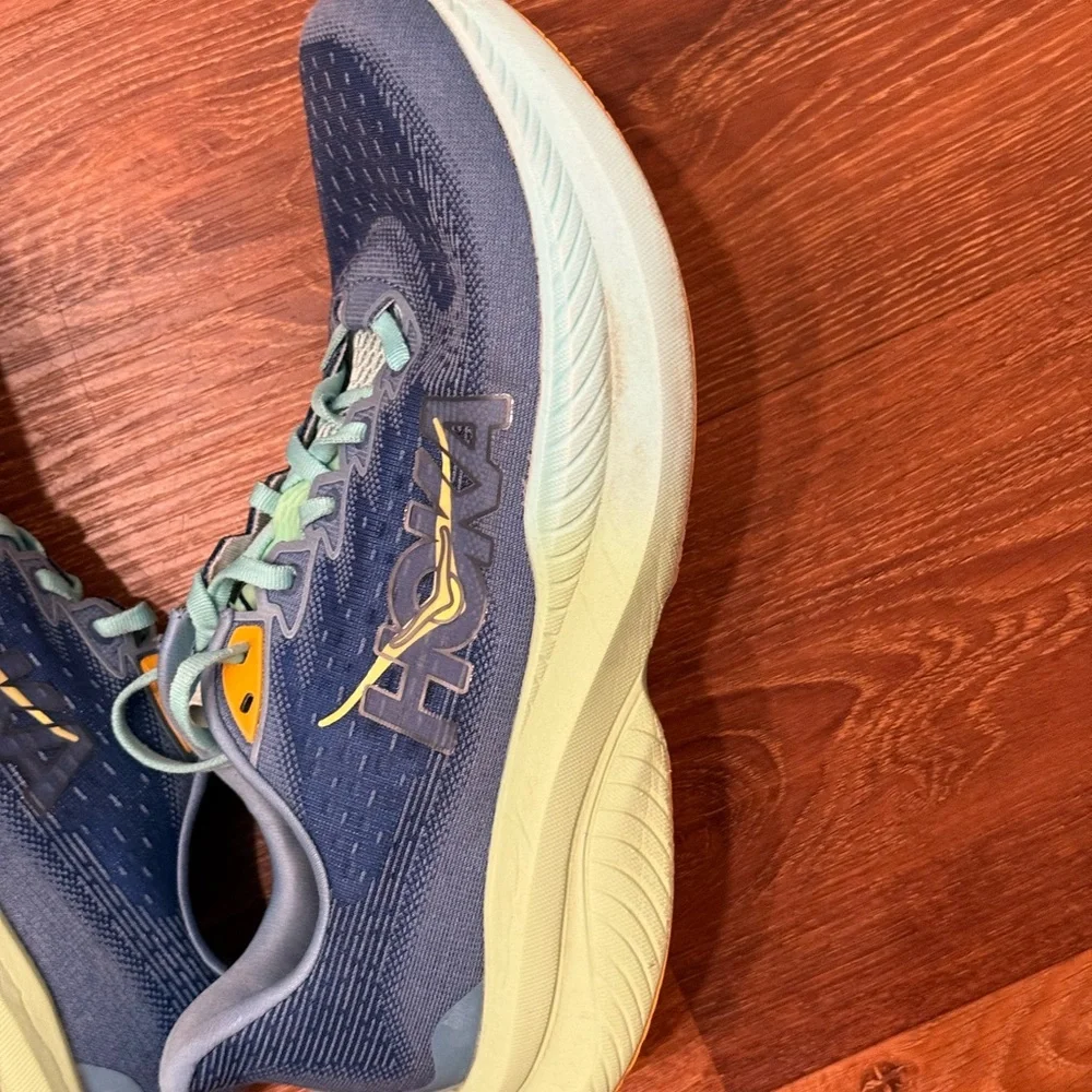 Hoka Men’s Blue and Green Running Shoes - Picture 8 of 10
